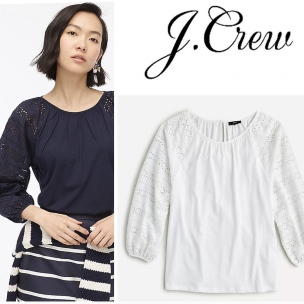 J. Crew Classic‎ White Cotton Top - Picture 9 of 10